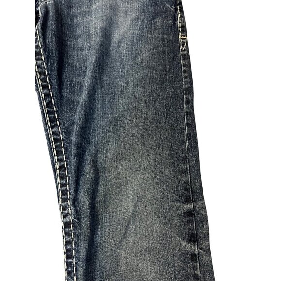 Wrangler Rock 47 Slim Boot Jeans Mens 34x34 Western MRB47MU Dark Wash Denim - Picture 13 of 16